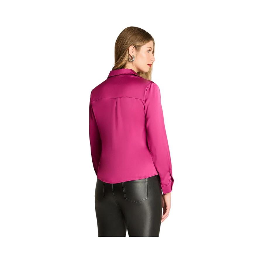 Blusa Mujer Lorenzo Di Pontti Manga Larga Magenta