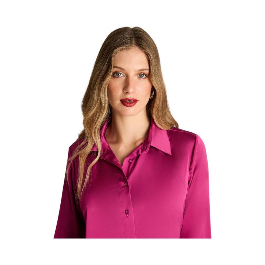 Blusa Mujer Lorenzo Di Pontti Manga Larga Magenta