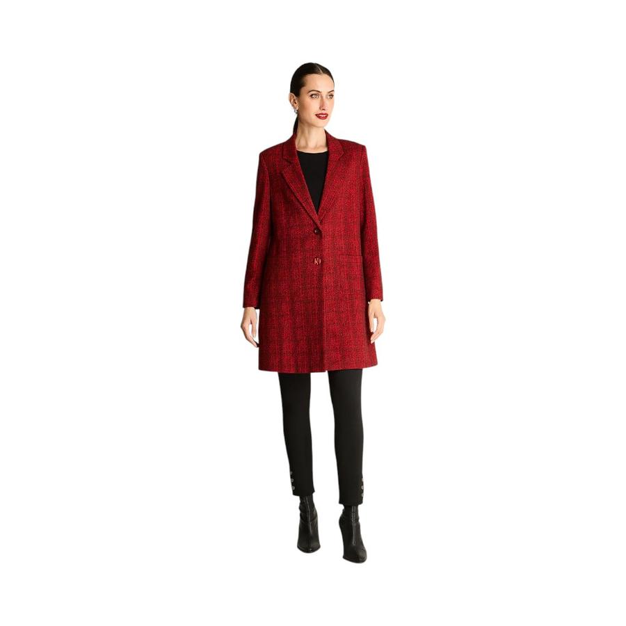 Blazer Mujer Lorenzo Di Pontti Largo Botones Rojo