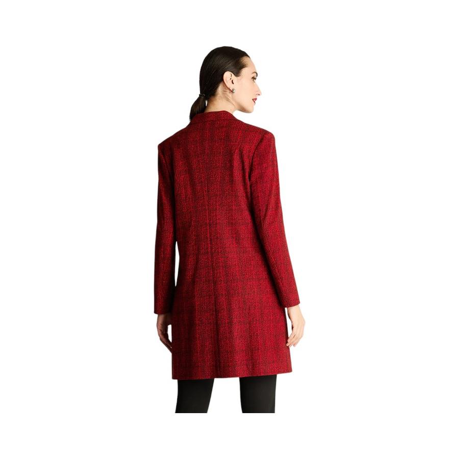 Blazer Mujer Lorenzo Di Pontti Largo Botones Rojo