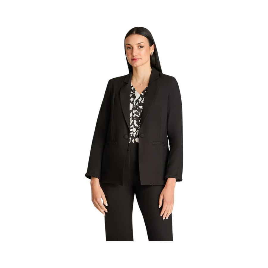 Blazer Mujer Lorenzo Di Pontti Oversize Botones Negro