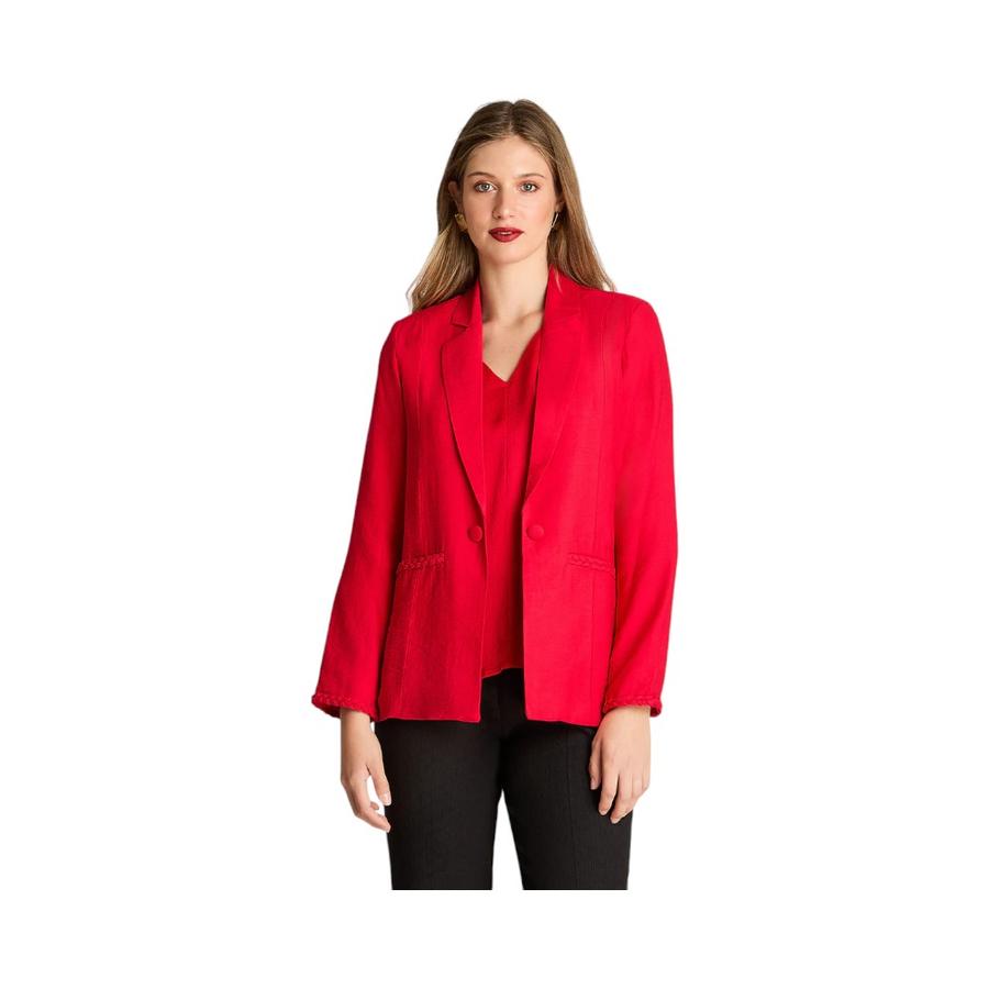 Blazer Mujer Lorenzo Di Pontti Oversize Botones Rojo