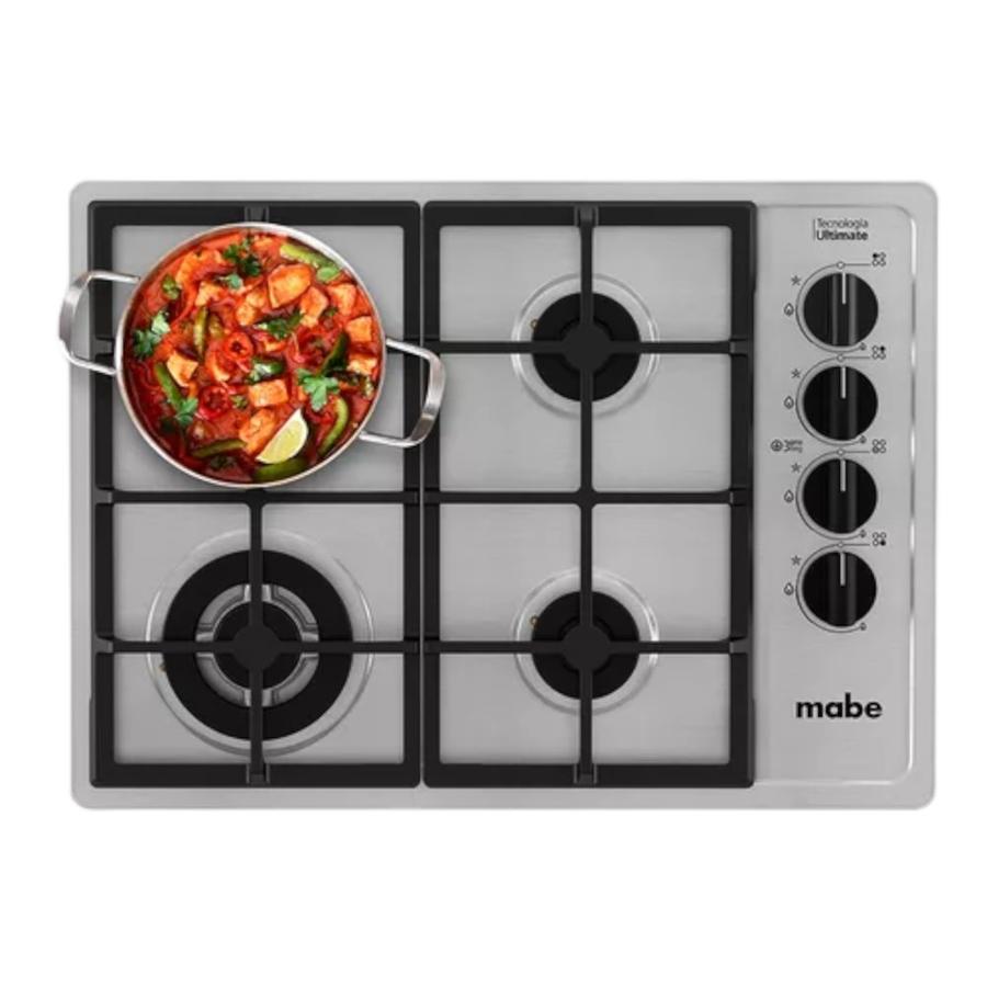 Encimera De Empotrar A Gas 60 Cm Inoxidable Mabe