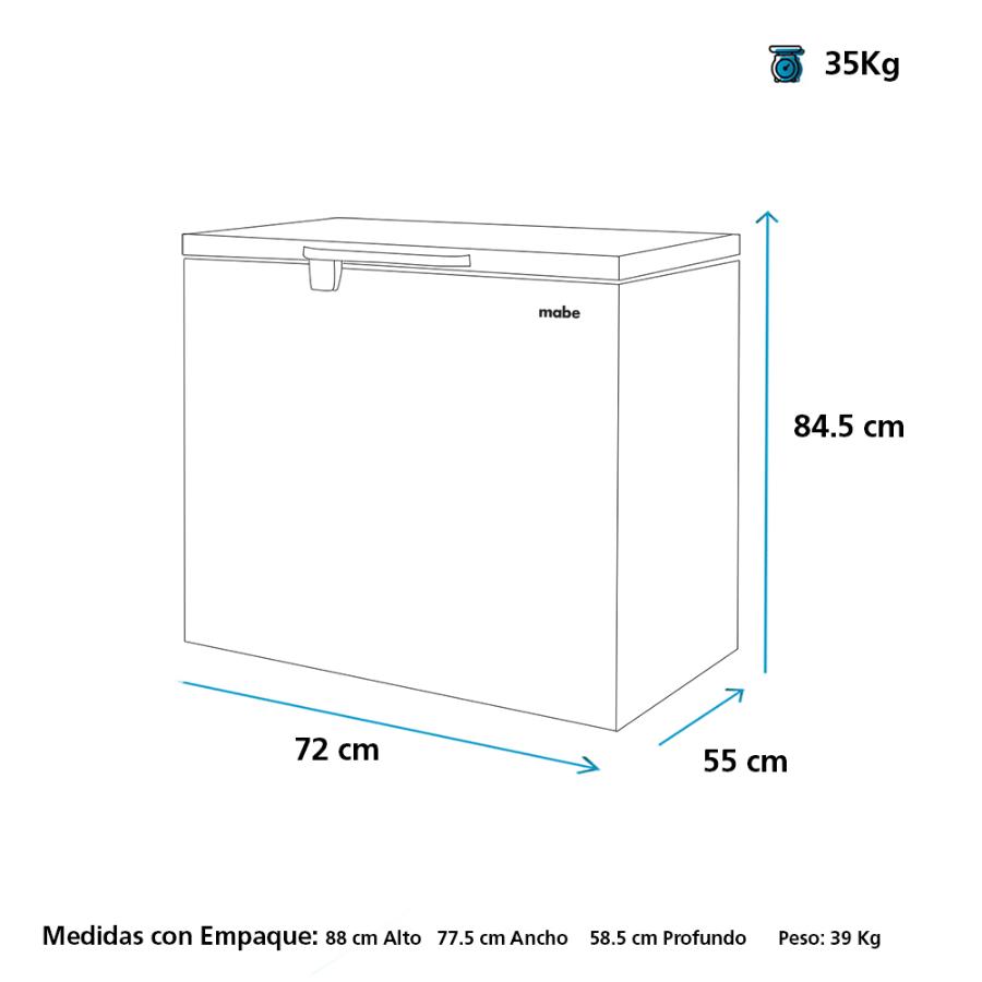 Freezer Horizontal Blanco Dual 145 Litros