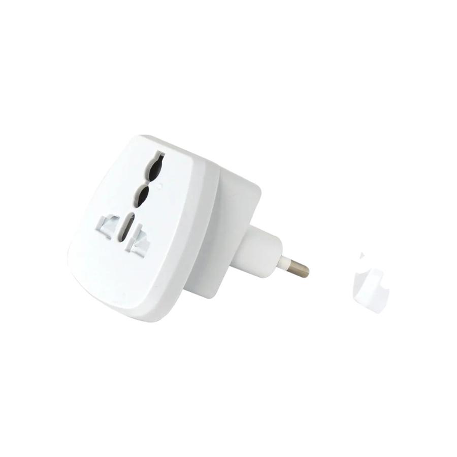 Adaptador Universal Macrotel 2 Polos+Tierra 10A 250V 
