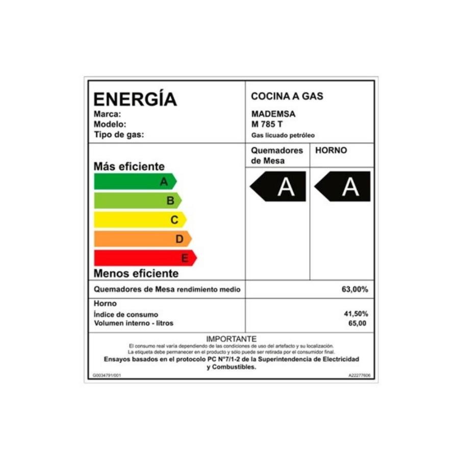 Cocina A Gas Mademsa 4 Platos M785t