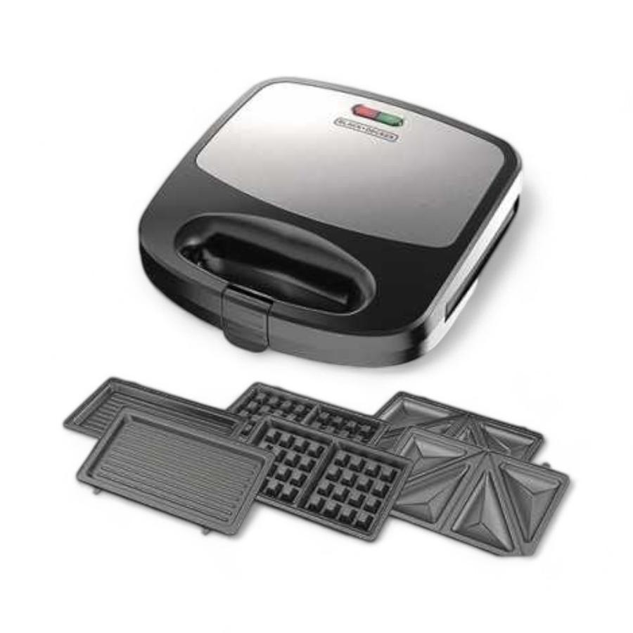 Sandwichera Parrilla Waflera Black&Decker 3 En 1 700W