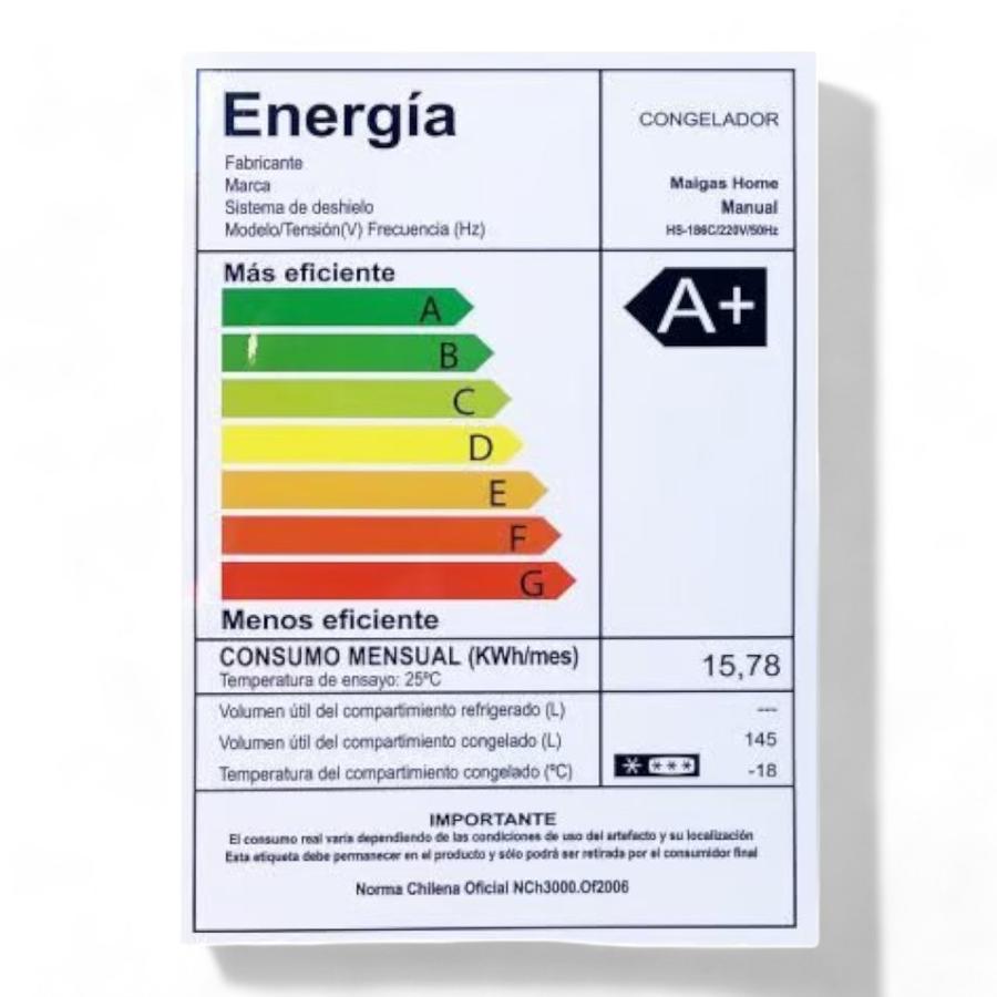 Congelador Dual Tapa Dura 145 Litros Hs-186c Blanco