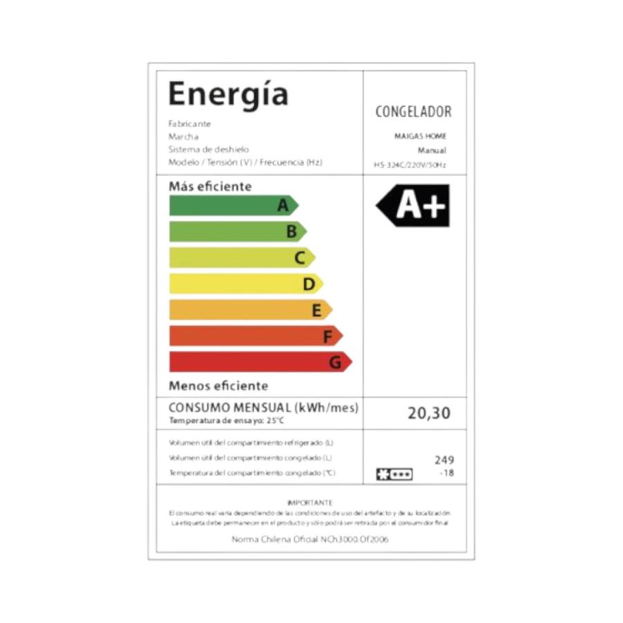 Congelador Dual Maigas 249 Lts. Blanco