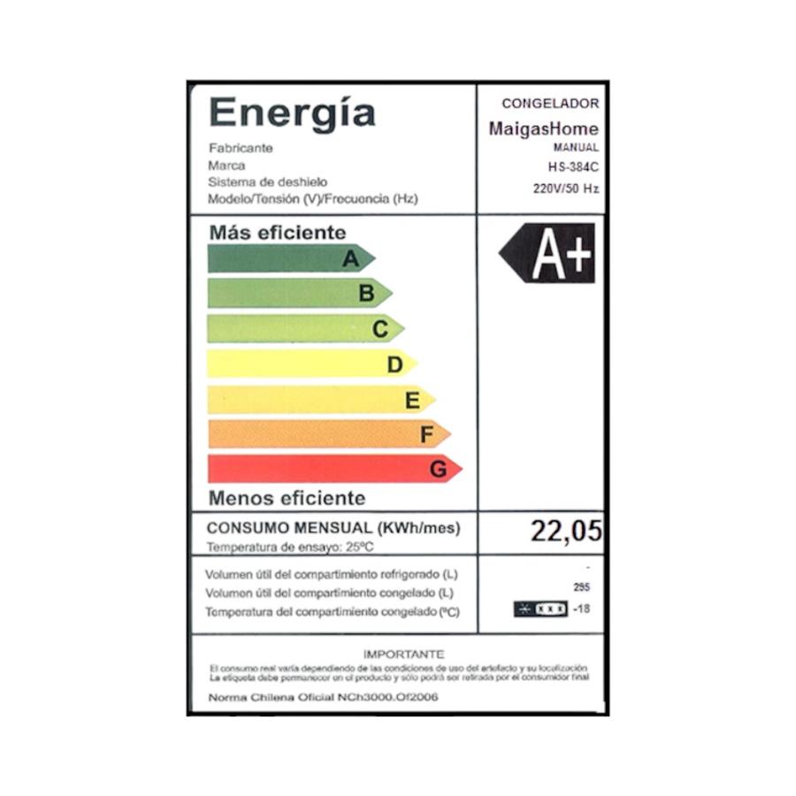 Congelador Horizontal Dual Maigas HS-384C 295 Litros Blanco 