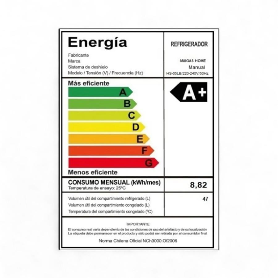 Frigobar Retro Maigas HS-65LB 47 Litros Blanco