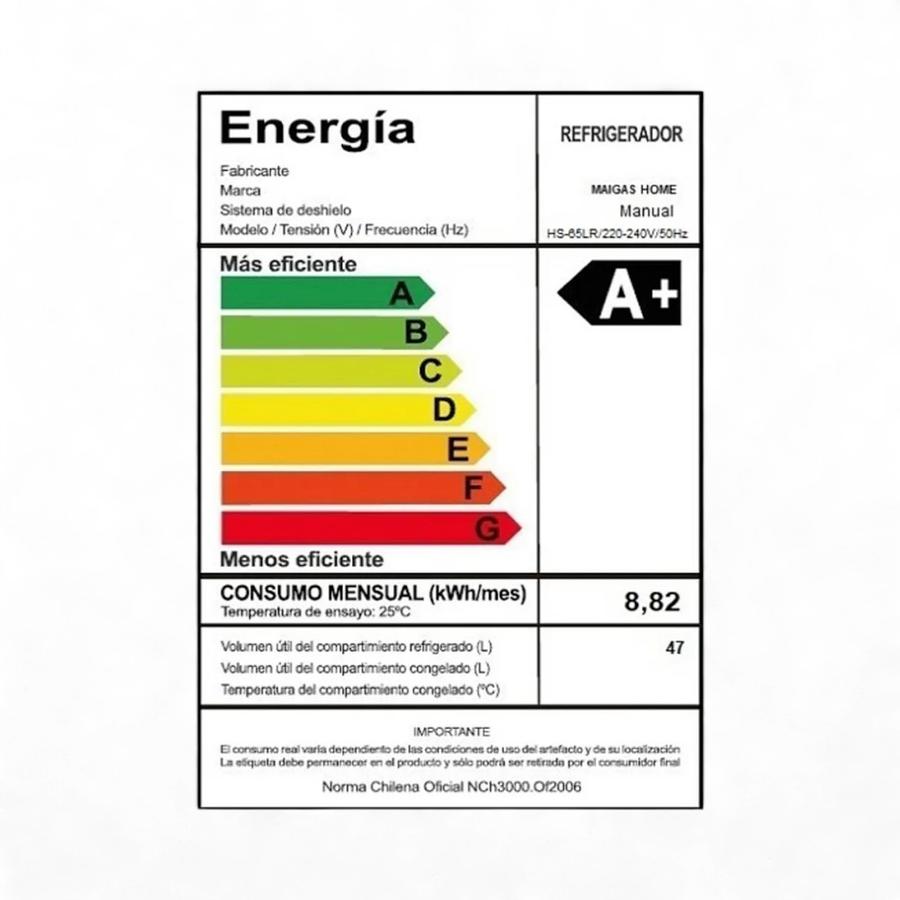 Frigobar Retro Maigas HS-65LR 47 Litros Rojo