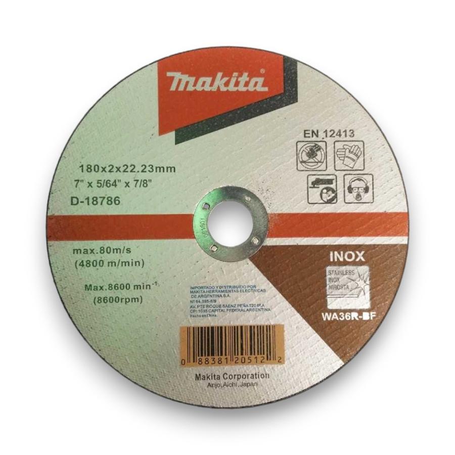 Disco Abrasivo De Corte Makita 7" Acero Inoxidable