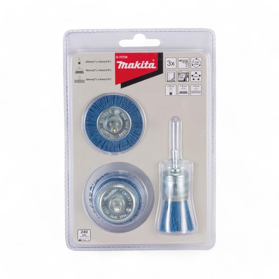 Set 3 Gratas Nylon Para Taladro Makita Grano 240