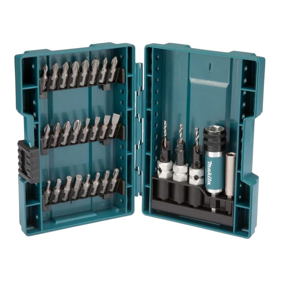 Set Puntas Makita y Avellanadores Con Extensión 29 piezas