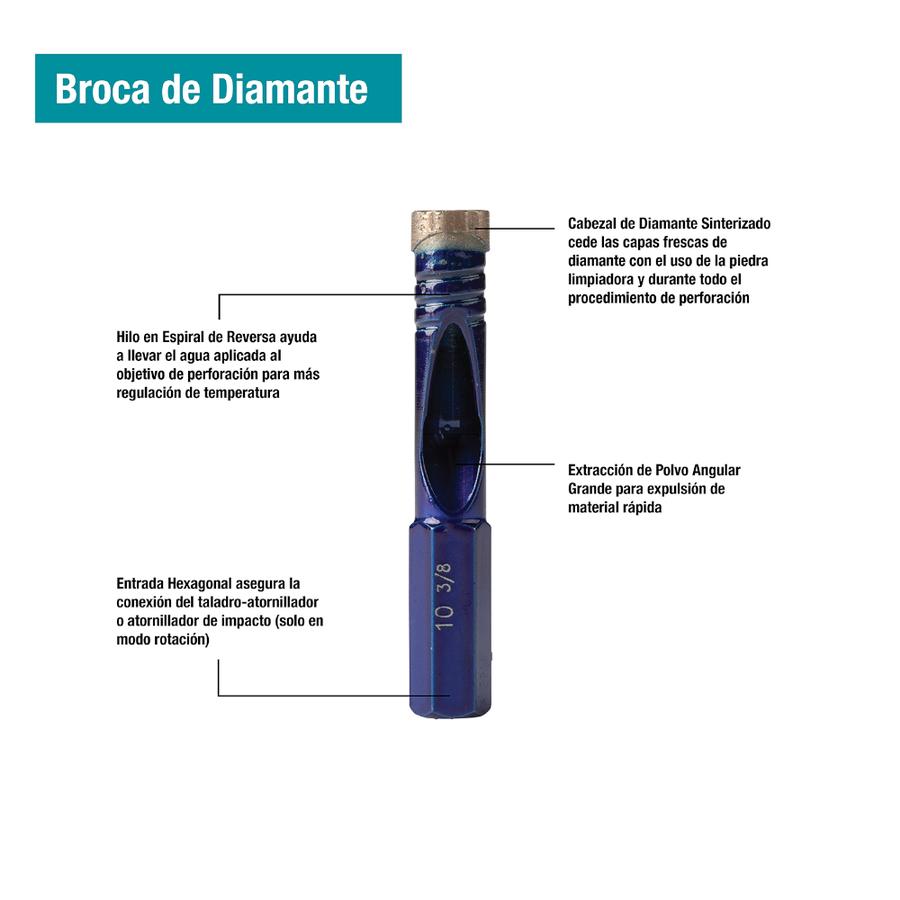 Broca De Diamante Makita De 3/4