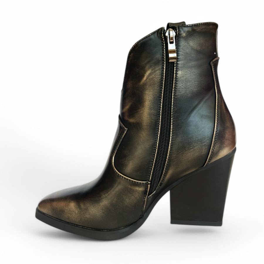 Botín Bajo Mujer Via Rosmini Cadoli Dorado Oscuro