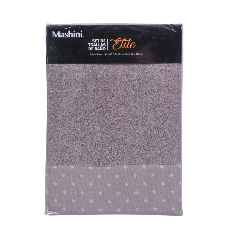 Set 2 Toallas Mashini Elite Taupe
