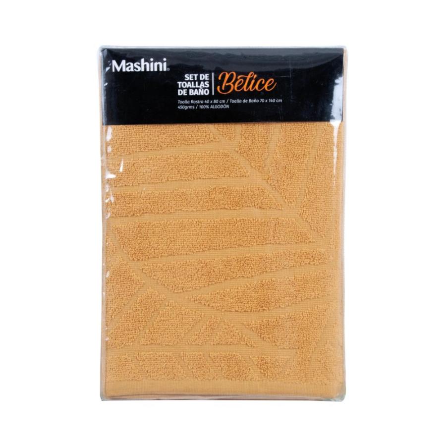 Set 2 Toallas Mashini Belice Mostaza