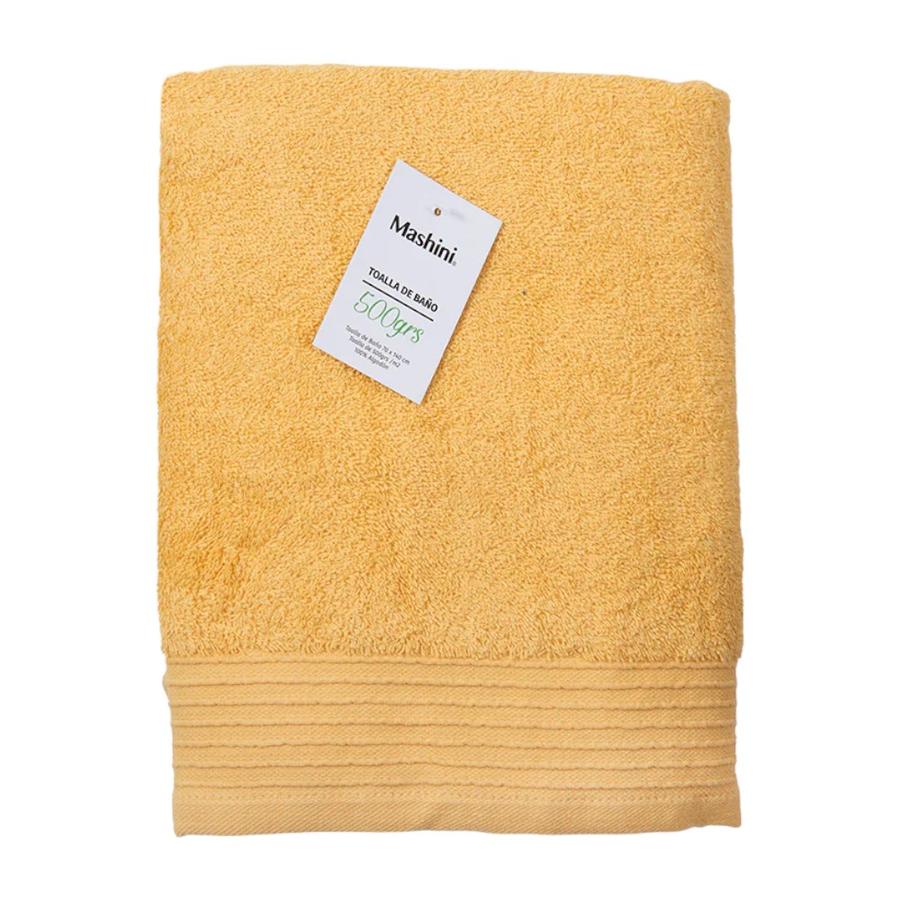 Toalla Baño 500 Grs 70 x 140 Cm Mashini Amarillo