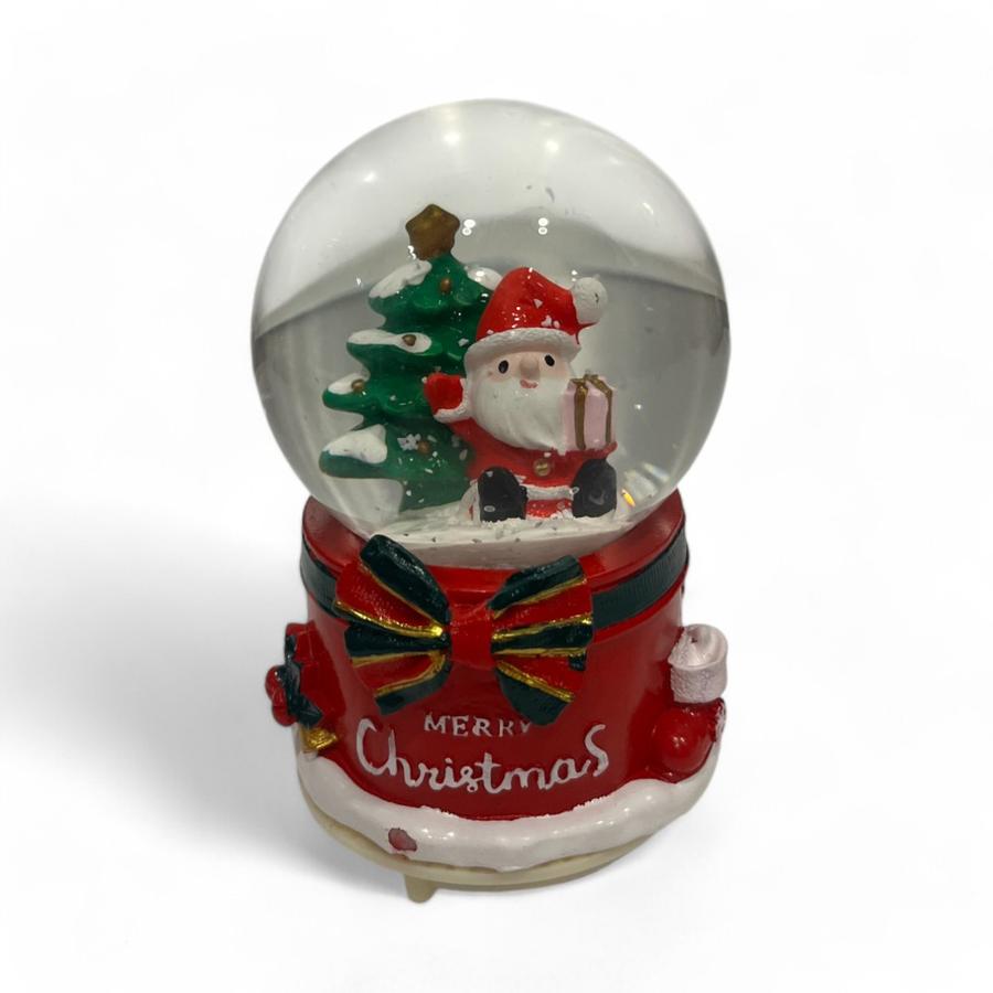 Bola De Nieve Vidrio 12 Cm Rojo