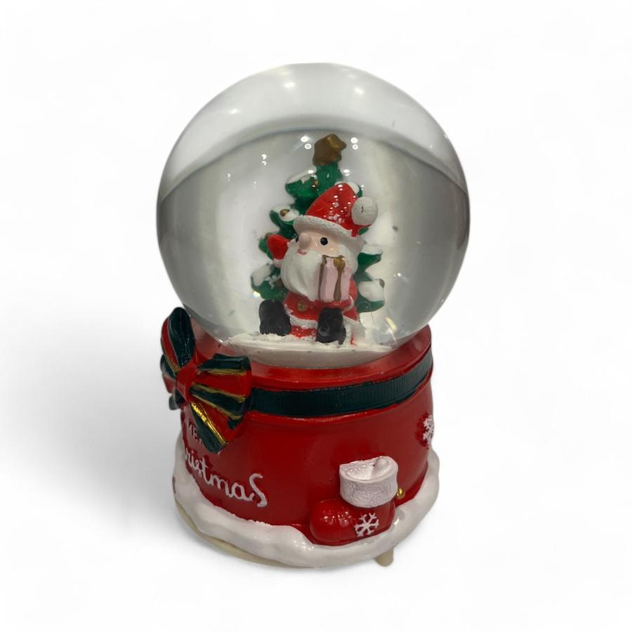 Bola De Nieve Vidrio 12 Cm Rojo