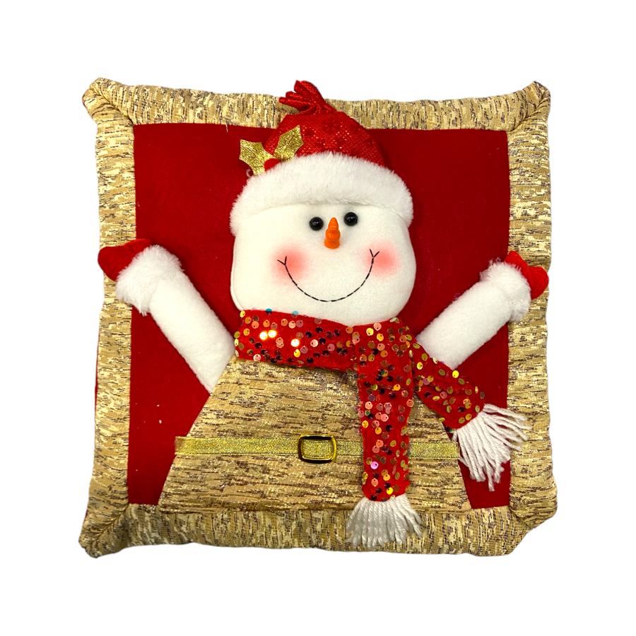 Cojin Muñeco Navidad Matiz Rojo 40x40 Cm