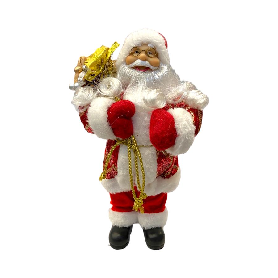 PASCUERO NAVIDAD MATIZ ROJO INVIERNO 30CM