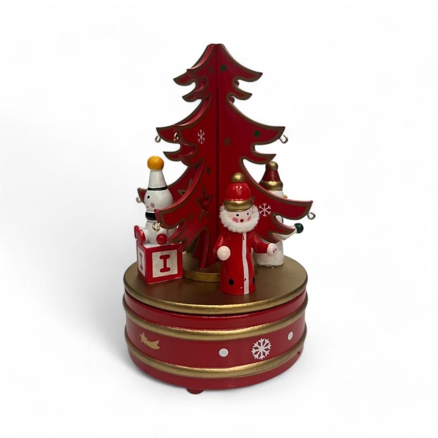 Figura Arbol De Navidad Musical 10.5X22 Cm Rojo