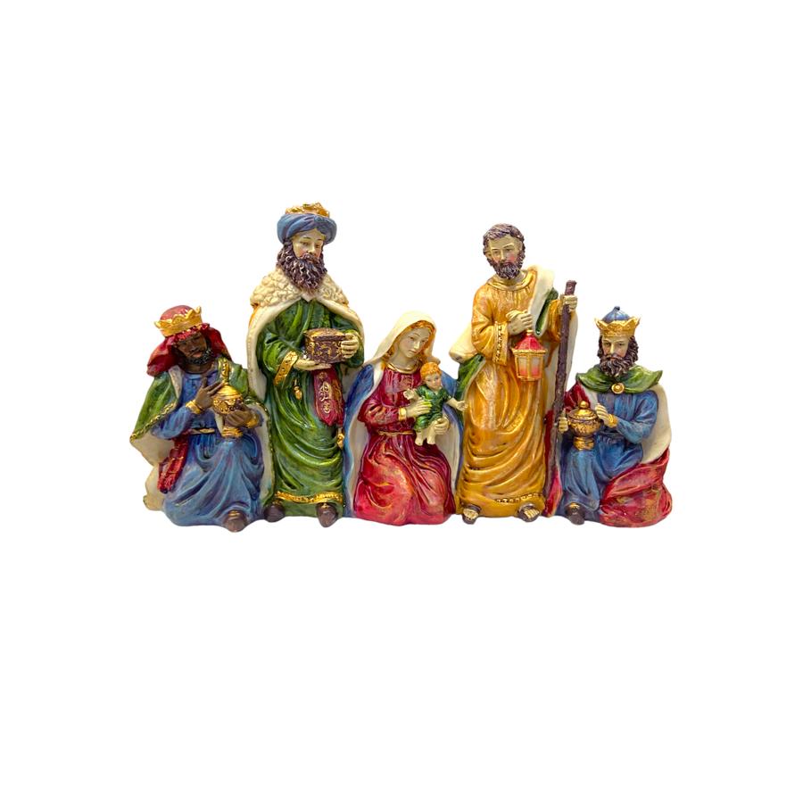 Pesebre Navidad Matiz 5 piezas 47x10x28 cm