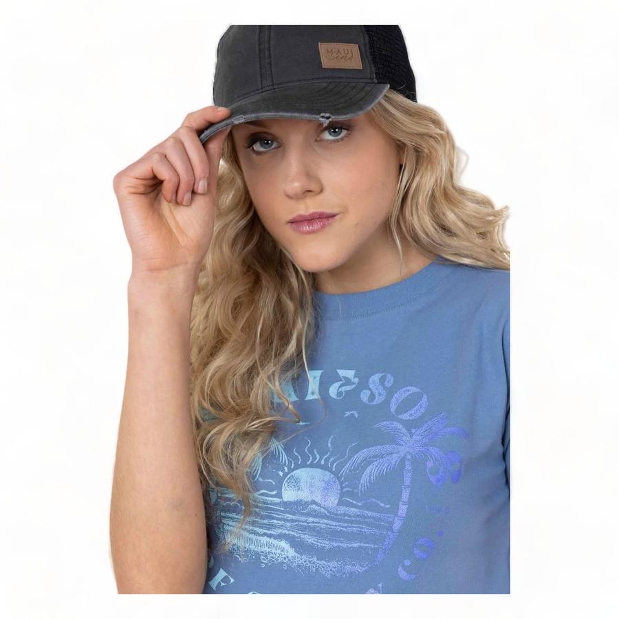 Polera Mujer Maui&Sons Surf Supply Co Celeste
