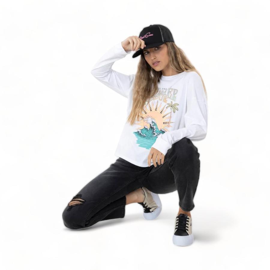 Polera Mujer Maui&Sons Summer Tour Blanco