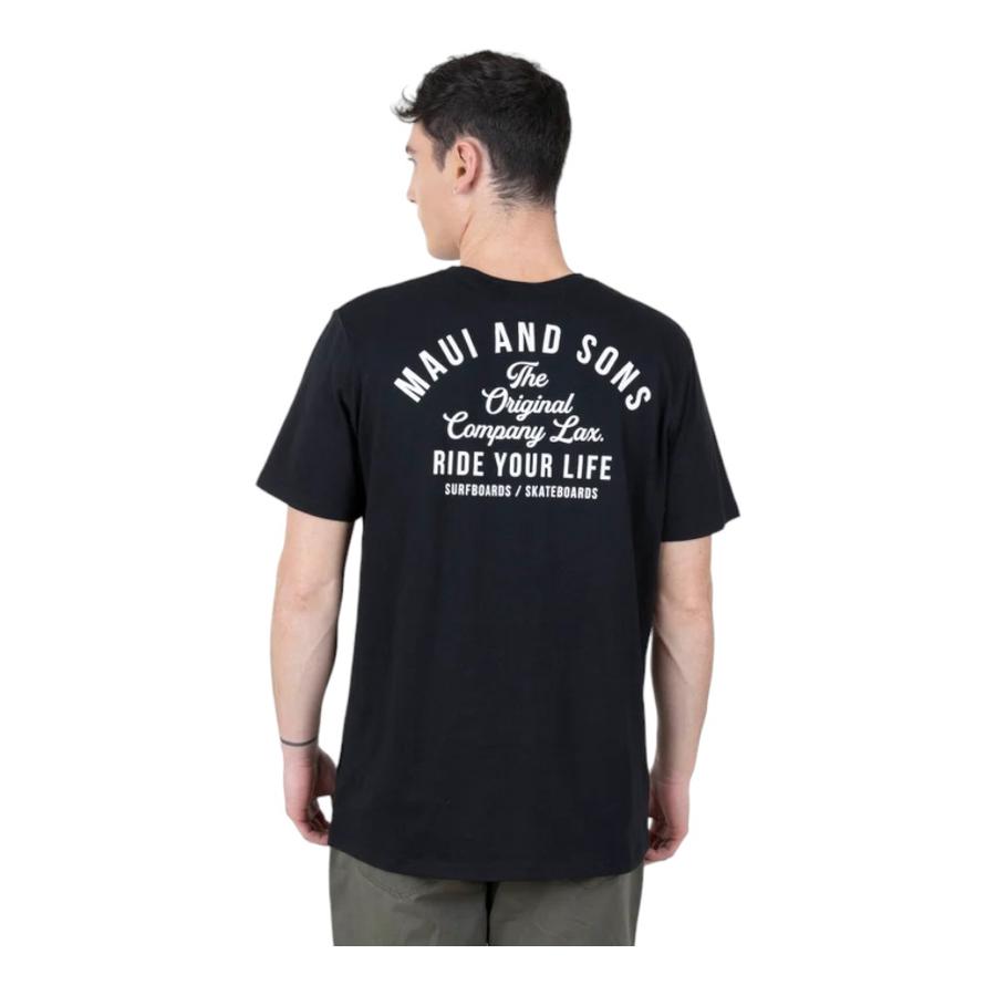 Pack Polera + Billetera Maui And Sons Liso 5AV1559 Negro