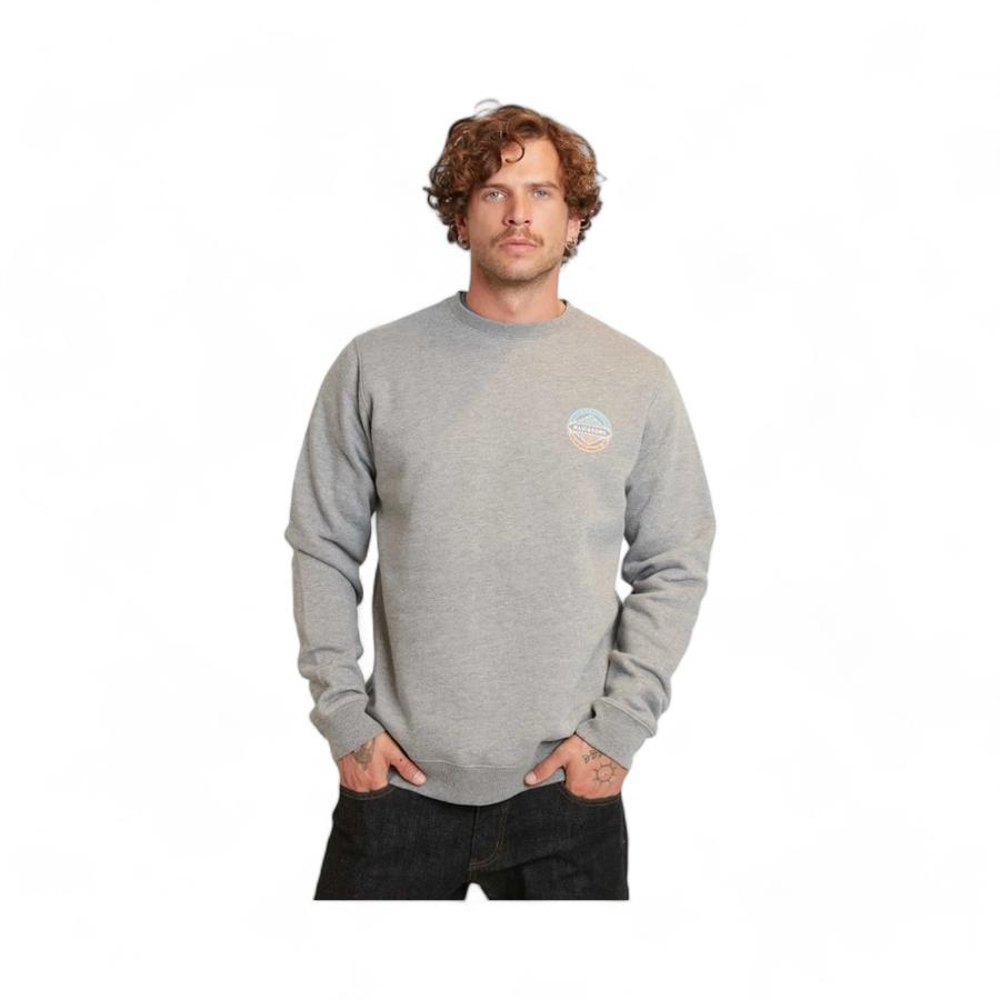 Poleron Hombre Maui&Sons Surf And Skate Company Crew Gris