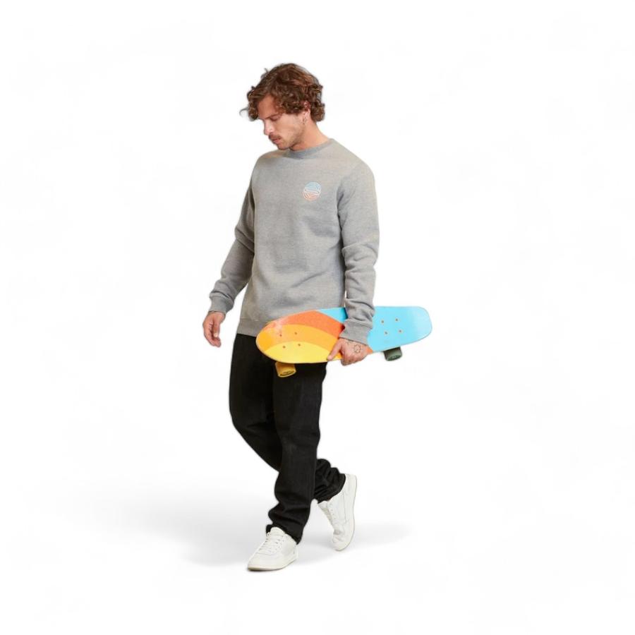 Poleron Hombre Maui&Sons Surf And Skate Company Crew Gris