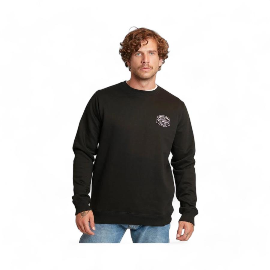 Poleron Hombre Maui&Sons Ride Your Life 1980 Crew Negro