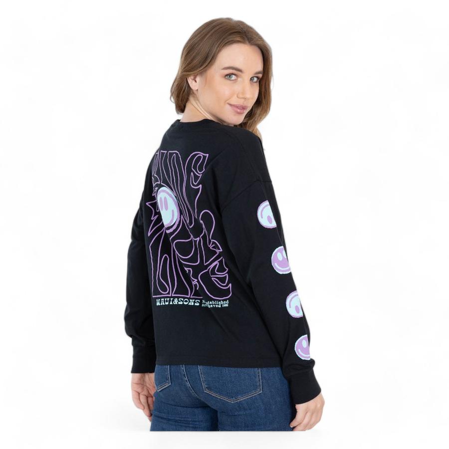 Polera Happy Life Mujer Maui And Sons Negro