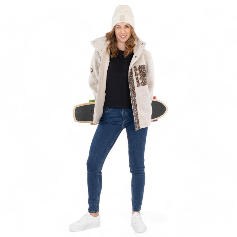 Poleron Chiporro Savannah Mujer Maui And Sons Beige