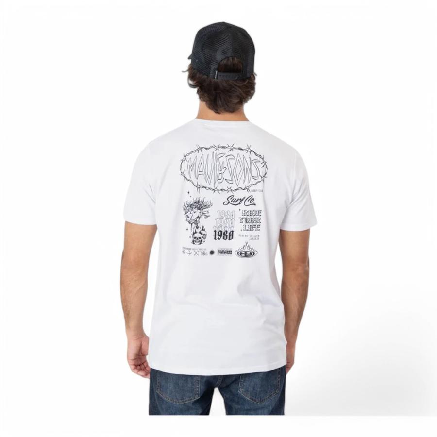 Polera Hombre Maui Island Explorer Blanco