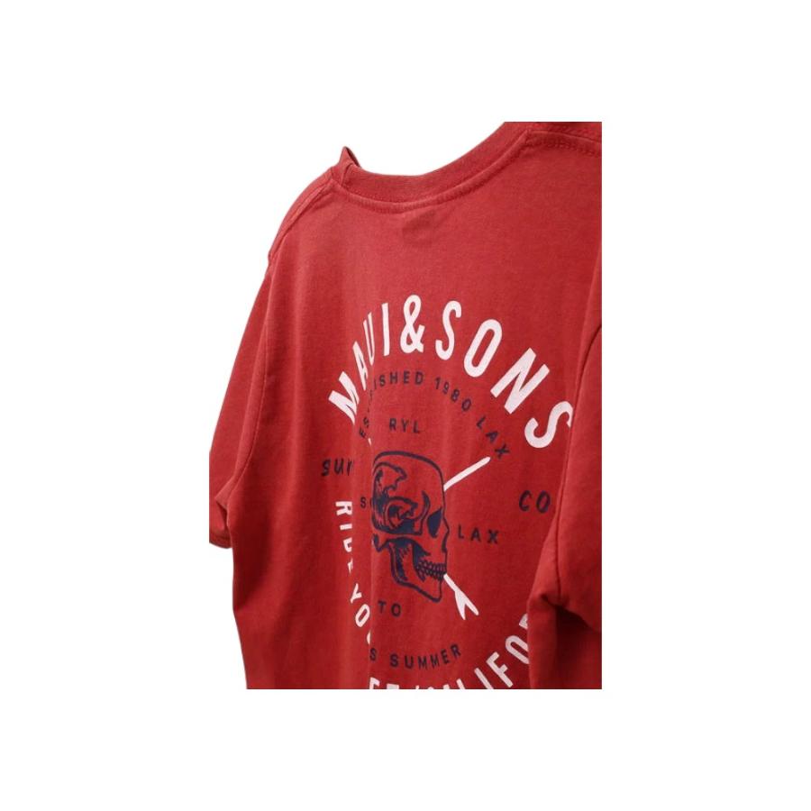 Polera Niño Maui&Sons Mc Motorsurf Rojo