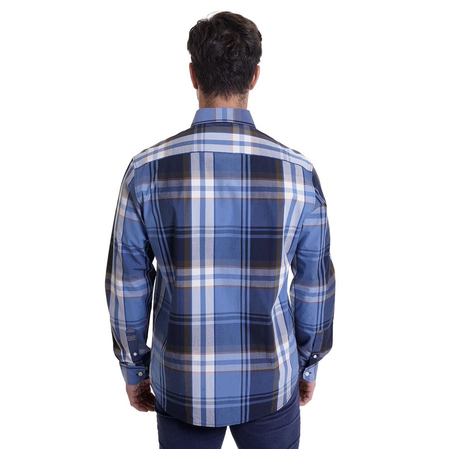 Camisa Escocesa Regular Fit Hombre McGregor Azul