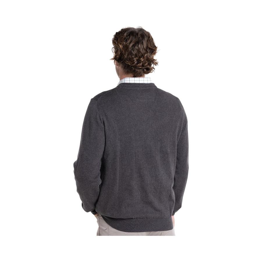 Sweater Hombre McGregor Midtown Cuello V Gris Claro