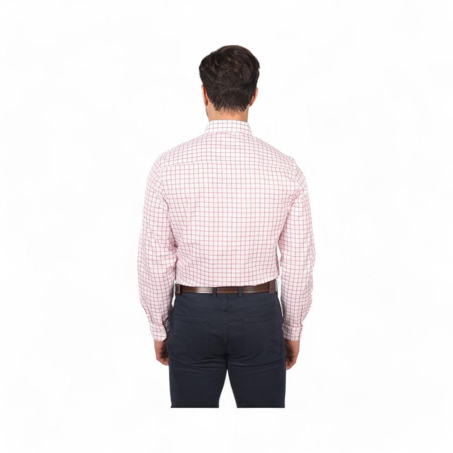 Camisa Hombre McGregor Wall Street Smart Cuadro Coral