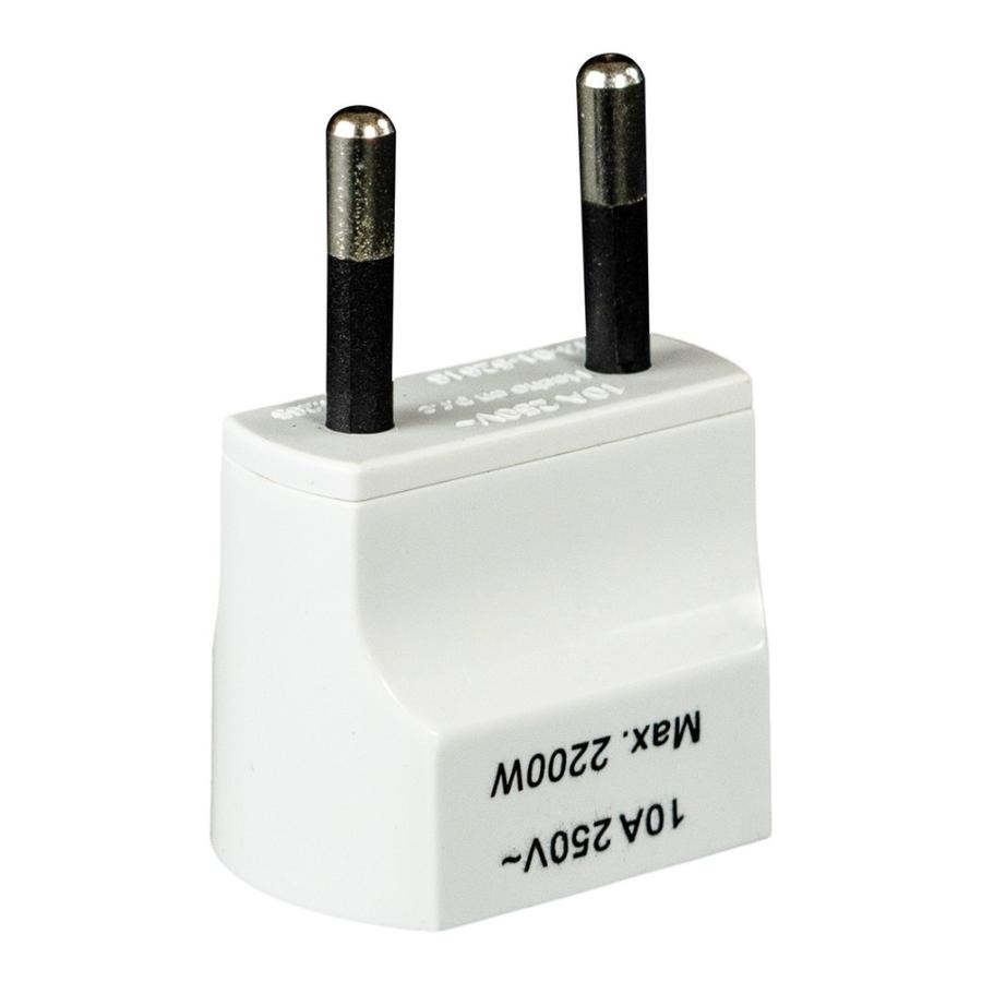 MEC Enchufe Macho 2P Adapt.Euro Blanco