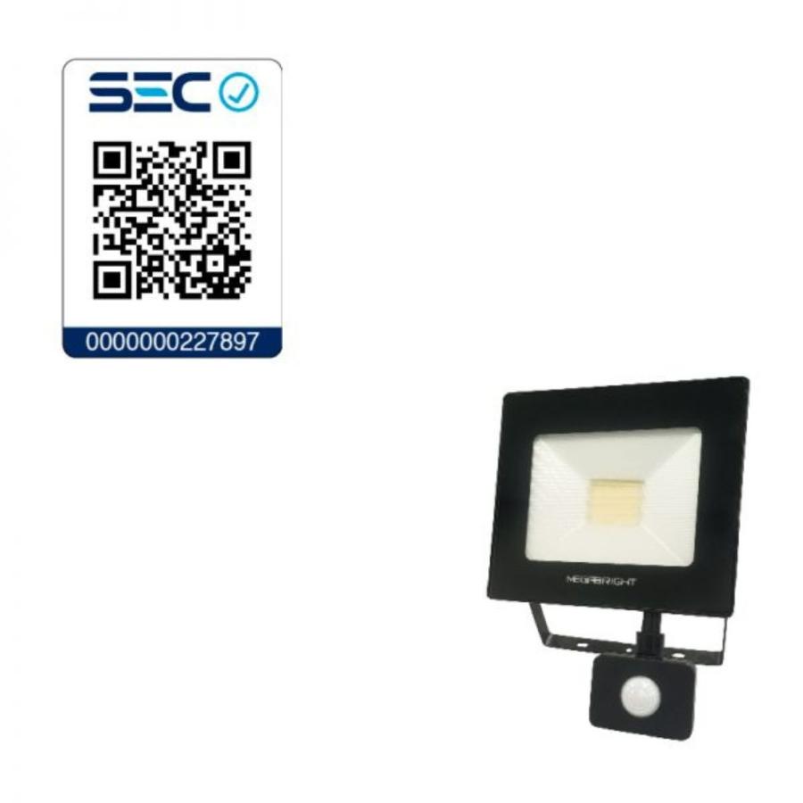 Proyector Led Megabright 20W Telco 6000K Con Sensor Luz Fria