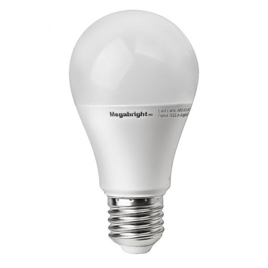 Ampolleta Led Megabright A60 9,5W/6400K E-27 Luz Fria