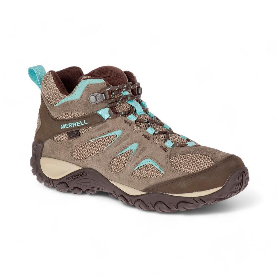 Botines Outdoor Mujer Merrell Yokota 2 Mid Café/Celeste