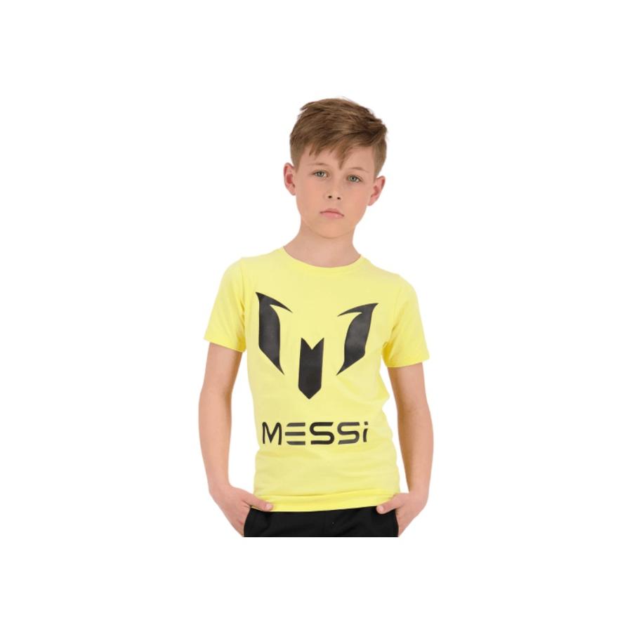 Polera Urbana Estampada Niño Messi Amarillo