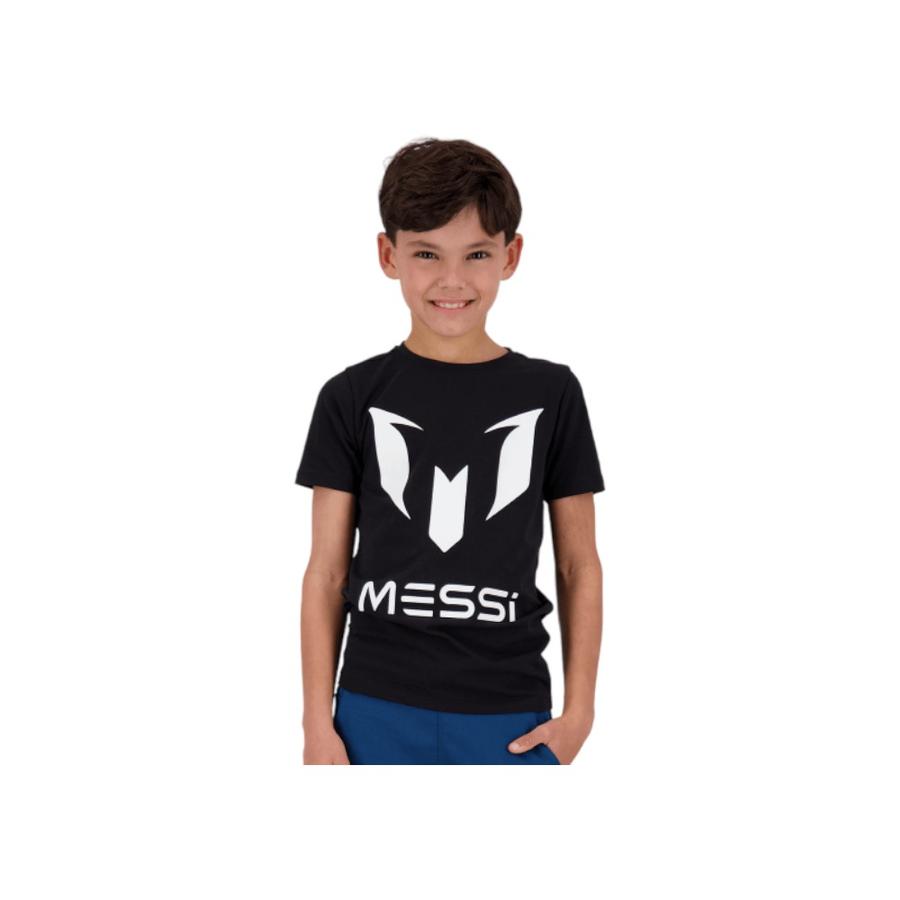 Polera Urbana Estampada Niño Messi Negro