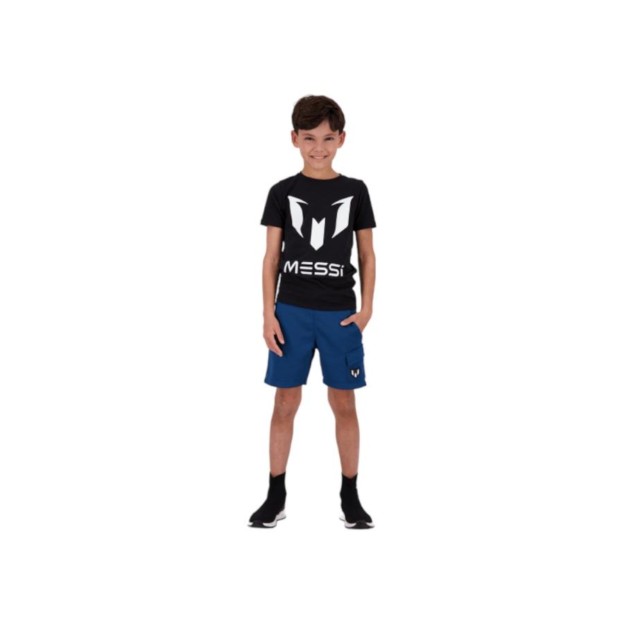 Polera Urbana Estampada Niño Messi Negro